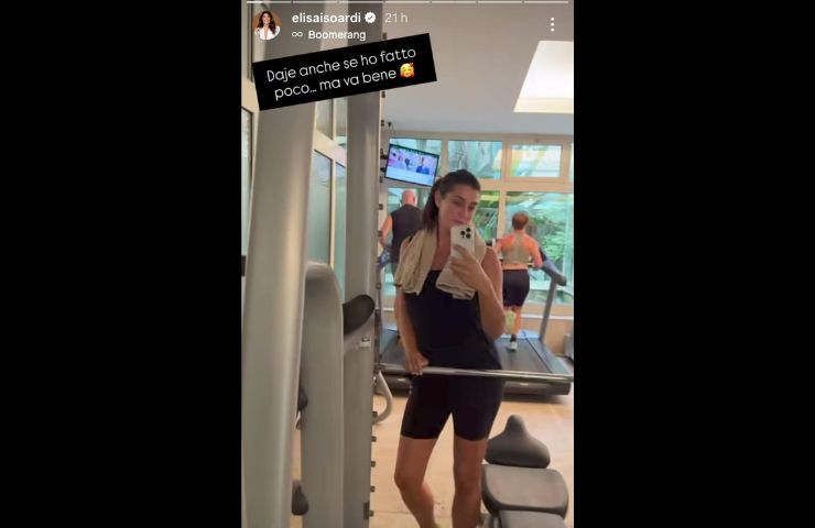 elisa isoardi in palestra